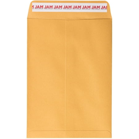 UPC: 0842497109633 | JAM Paper Open End Catalog Envelopes with Peel and Seal Closure  7 1/2 x 10 1/2  Brown Kraft Manila  500/Carton