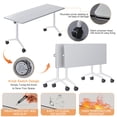 thumbnail image 6 of Conference Table with Wheels, Flip Top Rolling Training Table for Office & Meeting Room, Space-Saving Design, Multiple Sizes & Packs, 6 of 7