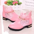 thumbnail image 6 of XIYON Kids Boots Girls Mesh Lace Shoes Fashion Mesh Lace Boots Non Breathable 9-9.5 Years, 6 of 8