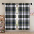 thumbnail image 5 of Blackout Kids Curtains,Blue Green Plaid Checkered Pattern Childrens Insulated Curtains Set Of 2,Bedroom Essentials,Toddler Room Decor 52"x63", 5 of 5