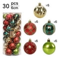 thumbnail image 2 of 30ct Christmas Ball Ornaments - 2.36" Shatterproof Red, Green & Gold Hanging Balls for Xmas Tree, Wedding & Holiday Decor, 2 of 9