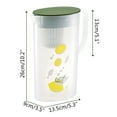 thumbnail image 3 of Oleegame 2PC Glass Bottle Refrigerator Cold Water Bottle Transparent Plastic Cold Water Bottle Large Capacity Cold Water Cup Boiled Water Cold Water Cup 2L Teapot, 3 of 9