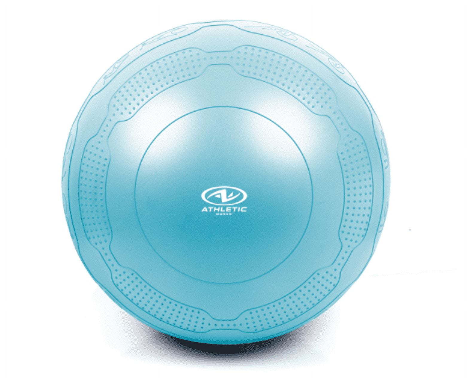 (4 pack) Athletic Works 55cm Yoga Ball, Anti-Burst, Exercises Poses Embossed