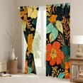 thumbnail image 3 of Manfei Colorful Country Floral Black Out Curtains,Boho Bohemian Curtains Pack of 2 (42x63 Each),Orange Green Bedroom Curtains For Girls Kids,Super Cozy Room Decor, 3 of 6