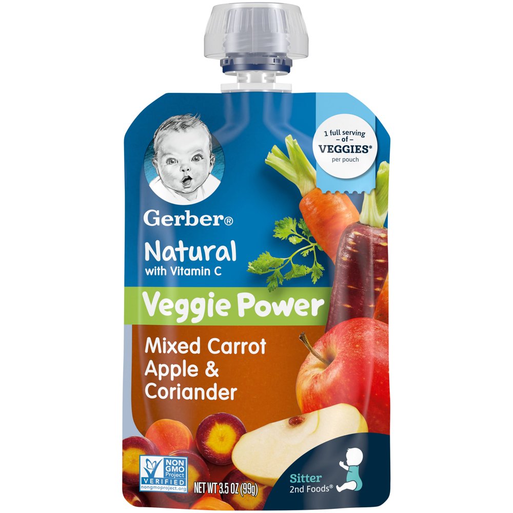 Gerber Natural Veggie Power Mixed Carrot Apple Coriander