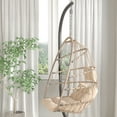 thumbnail image 5 of Flash Furniture Cleo Collection Wicker Hammock Chair with Cushion and Stand, Natural, 5 of 16