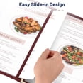 thumbnail image 4 of Wechef 30 Pack Menu Covers 8.5x14inches Triple Fold 6 view double stitch Book Restaurant Cafe Page, 4 of 9