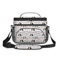 thumbnail image 2 of Cat and Meow White Pattern Insulated Lunch Box for Women Men, Medium Leakproof Cooler Bag with Adjustable Strap, 10"x6.7"x8", 2 of 6