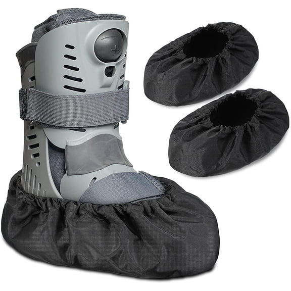 2 Pieces Walking Boot Cover Recovery Shoes Covers Non Skid Foot Brace Cover Reusable Boot Cover Waterproof Cast Rain Cover