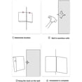 thumbnail image 3 of Square Wall Clock Folded Corner Wall Hanging Clock Chic Arc Silent Clock with Light for Living Room Home Decoration-A, 3 of 5