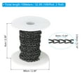 thumbnail image 2 of Uxcell Total 33 Feet Curb Chain, Twisted Cuban Link Chain with Spool 6 x 3.5 x 1mm for Jewelry Making, Dark Silver, 2 of 6