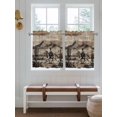 thumbnail image 2 of Brown Western Farmhouse 2 Panel Kitchen Curtains for Small Windows, Vintage Cowboys Cactus Bathroom Tier Curtain, Short Window Treatment for Bedroom/Living Room 55"x24", 2 of 6