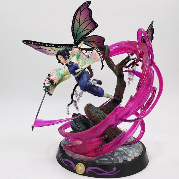 Figuras de Anime Demon Slayer de 36cm, periféricos Kochou Shinobu, modelo para oficina, decoraciones para el hogar, regalos, colección de animación para adultos
