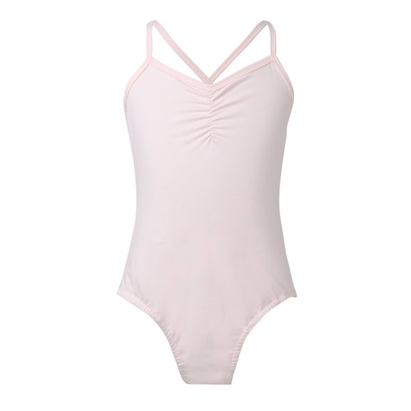 MSemis Kids Girls Camisole Ballet Dance Leotard Cotton Dance Dress Pink 5-6