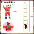 thumbnail image 2 of Christmas Ladder Lights, 10 FT Climbing Santa LED String Lights for Indoor & Outdoor Window Garden Home Decor, 2 of 8