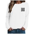 thumbnail image 2 of zaveiop Woman Funny Scannable QR Code Hoodie (Z-White, XL), 2 of 8