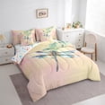 thumbnail image 3 of Manfei Vintage Dragonfly Insect Twin Bedding Sets 7-Piece, Rustic Farmhouse Animal Bedding Comforter Set, Teens Kids Adult Reversible Sheet Sets, Lightweight Room Decor, 3 of 7