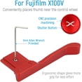 thumbnail image 4 of first2savvv Metal Thumbs Up Grip Hand Grip + Shutter Release Button Compatible 
with Camera Fuji Fujifilm X100V (Red), LrL02, 4 of 19