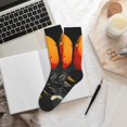 thumbnail image 6 of Xecao Retro Space Rocket Launch Print Crew Socks for Men and Women, Men's Soft Moisture-wicking Sock, 6 of 7