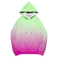 thumbnail image 4 of SwiftWear Women's Longline Gradient Hoodie with Front Pocket - Oversized Comfort Fit Pullover, Soft Stretch Fabric for Casual Streetwear Hot Pink, 4 of 5