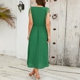 thumbnail image 5 of Tbopshirt Dresses for Women 2025,Women's Summer Sleeveless Slim Fit Pleated Dress V-neck Occidental Dress, 5 of 5