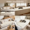 thumbnail image 6 of Subrtex Soft Couch Cover for Dogs, Washable Pet Friendly Couch Covers , Non Slip and Thick Sofa Slipcover, Furniture Protector Mat Blanket for Pets(28x28,Ivory), 6 of 10