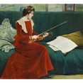 thumbnail image 3 of Paul Fischer 22x20 Black Modern Framed Museum Art Print Titled - Artist Gerda Holm (1903), 3 of 5