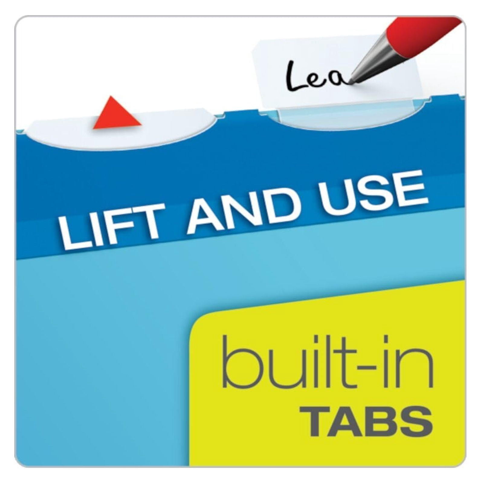 Ready-Tab Extra Capacity Reinforced Hanging File Folders, Letter Size, Assorted Colors, 5 Tab, 20/BX (42700)