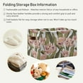 thumbnail image 6 of GZHJMY Tulip Storage Basket with Handles Collapsible Storage Bins Canvas Fabric Storage for Shelves Closet Bedroom Living Room 1Pack Collapsible Organizer, 6 of 7
