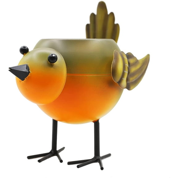 Metal Planter Succulent Pot Gardening Decoration Little Bird Planter