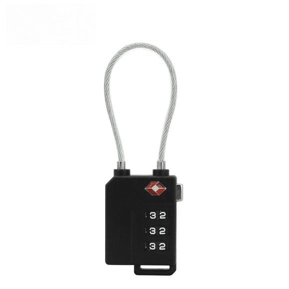 Cerradura de aduana Cerradura de combinación de plástico Cerradura de cremallera de viaje Mini cerradura de combinación de cable de alambre para equipaje