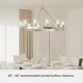 thumbnail image 5 of Hunter - Hartland 12-light Brushed Nickel, Extra Large Chandelier, Dimmable, Transitional Style, Wagon Wheel Shaped, for Bedrooms, Dining, Living Rooms - 13059, 5 of 7
