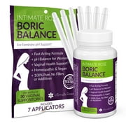 Intimate Rose Boric Acid Suppositories, pH Balance for Women, Boric Acid Vaginal Suppositories for Yeast Infection, Vaginitis, Bacterial Vaginosis