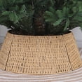 thumbnail image 2 of Woven Rattan Christmas Tree Collar, 28-Inch Natural Basket Skirt to Hide Stand & Decorate Base, Rustic Holiday Home Decor for Artificial & Real Trees, 2 of 6
