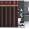thumbnail image 3 of 13pc DYNASTY  Hotel Desing Collection Bathroom Shower Curtain 70" X 72" With 12 Cover Hooks, 3 of 4