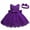 Purple, variant on Baby Girls Lace Bowknot Princess Wedding Formal Tutu Dress+Headband Set Clothes Features Leisure Outwear