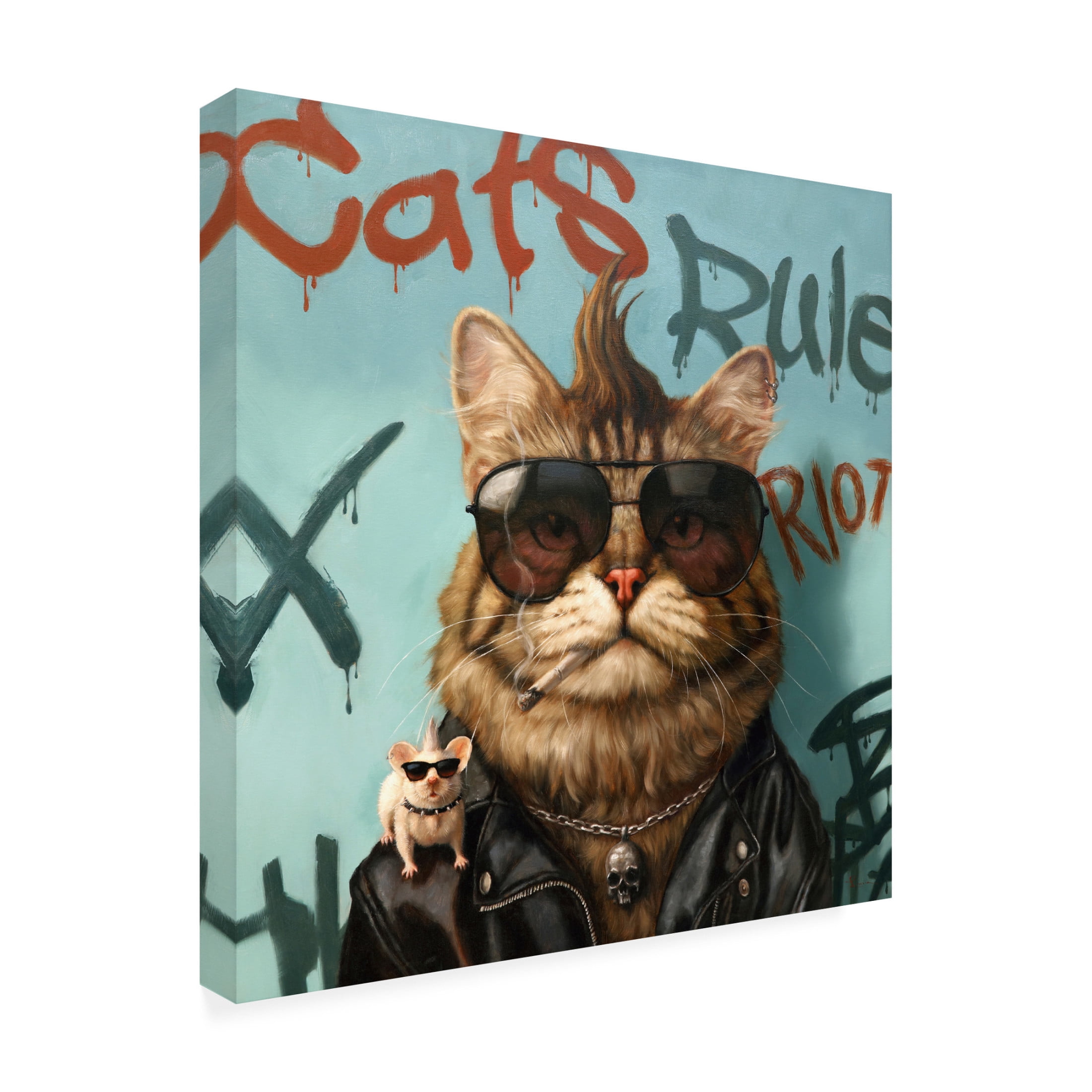 Canvas Wall Art - Lucia Heffernan 'Bad Pussy' Wall Art for Living Room, Bedroom, or Office Décor by Trademark Fine Art - 24 x 24 Inches