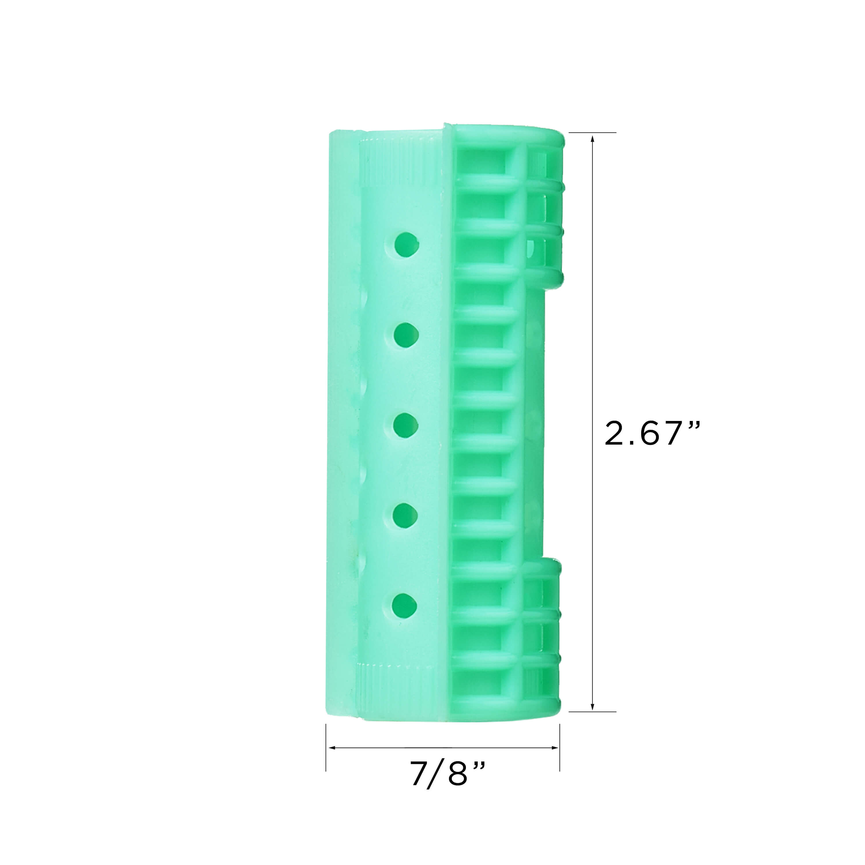 KISS Colors & Care Magnetic Snap On Hair Roller, 7/8", Large, 10 Piece Set, Green