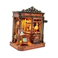 thumbnail image 2 of Kit de casa de muñecas en miniatura para armar, modelo de casa en miniatura, modelo arquitectónico, juguetes de artesanía en madera Librería, 2 of 9