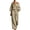 Fall Outfits Khaki, variant on Guieoi Fall Outfits for Women Casual 2-Piece Set Oversized Button Shirt and High-Waisted Pleated Wide-Leg Pants Matching Activewear Set Brown L