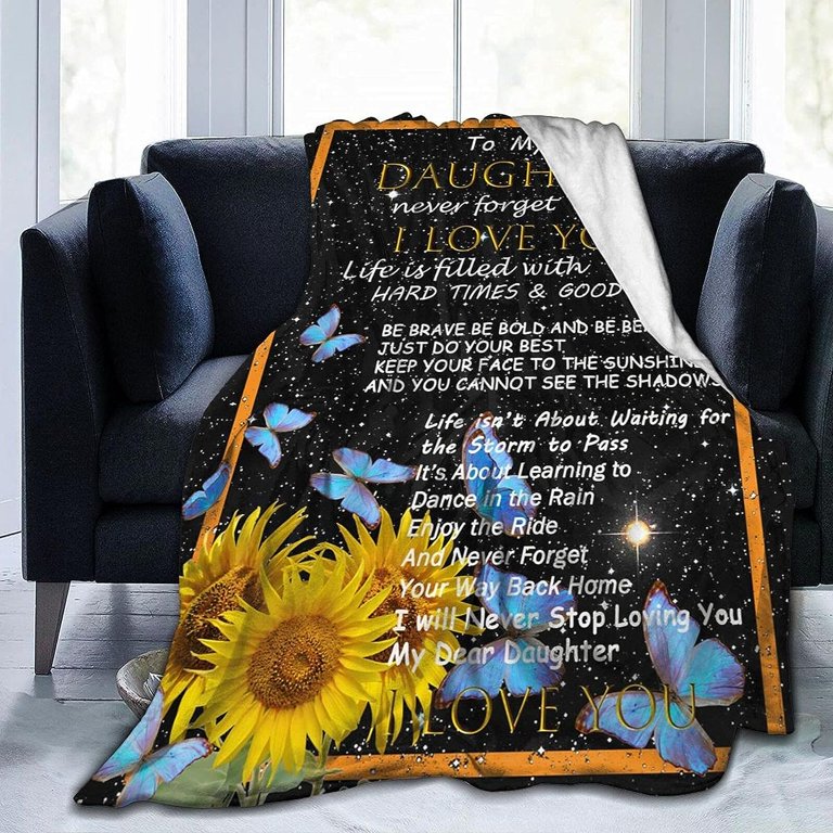 LHSHID Sunflower to My Daughter Blanket from Mom Love Letter  display picture 2