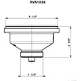 thumbnail image 2 of Ruvati Kitchen Sink Basket Strainer Drain Assembly Stainless Steel, 2 of 7