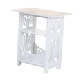 thumbnail image 2 of Mesa auxiliar de sofá, mesa auxiliar de 3 niveles con almacenamiento, mesita de noche moderna, mesa auxiliar pequeña, mesa de bebidas para dormitorio,, 2 of 8