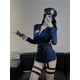 thumbnail image 2 of Traje de oficial de policía Sexy para mujer adulta, uniforme de policía, vestido de fantasía, disfraces eróticos, negro, azul, 2 of 5