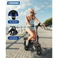 thumbnail image 4 of PORORO DC60P Folding Electric Bike, 14" E-Bikes for Adults, 500W Electric Commuter Bicycle 48V 15.6 Ah Removable Battery, Max Speed 20Mph, Black, 4 of 10