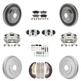 thumbnail image 1 of Transit Auto Front Rear Disc Brake Caliper Coated Rotors Drums Ceramic Pads Shoes Wheel Cylinders and Hardware Kit (11Pc) for Car 2013-2014 Chevrolet Sonic RS KCG-101164C, 1 of 11