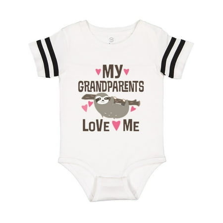 

Inktastic My Grandparents Love Me Sloth Gift Baby Girl Bodysuit