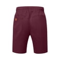 thumbnail image 6 of Twczz Mens Cotton Linen Shorts with Pockets- Casual Summer Relaxed Fit Elastic Waist Drawstring Beach Shorts Wine Size XL, 6 of 8
