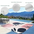 thumbnail image 4 of Fsddascl Pink Abstract Art Outdoor Rug for Patio/Deck/Porch, Non-Slip Large Area Rug 5 x 8 Ft, Modern Geometric Navy Blue Art Indoor Outdoor Rugs Washable Area Rugs, Reversible Camping Rug Carpet, 4 of 5