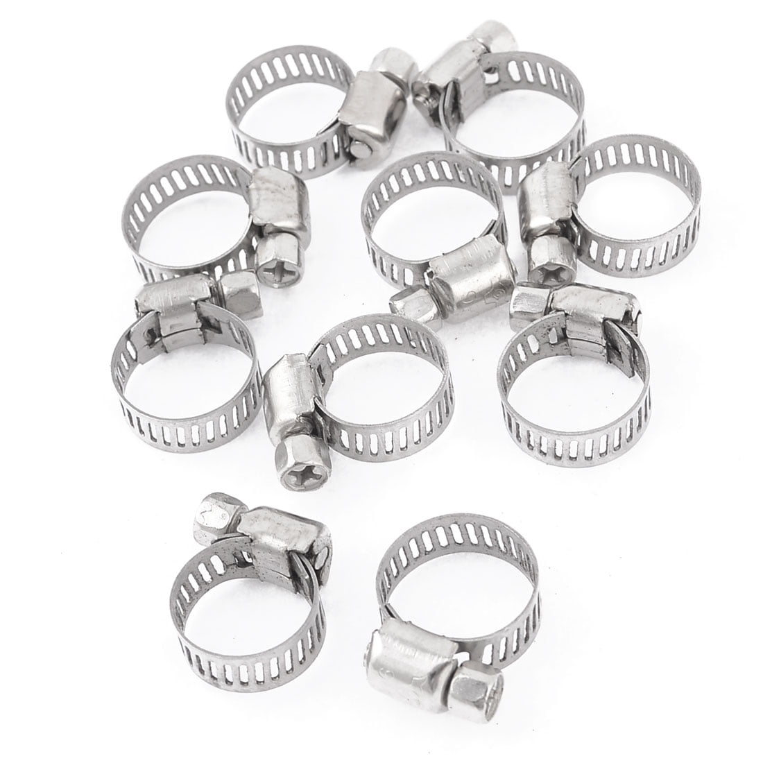 20 x Adjustable 9mm-16mm Stainless Steel Worm Gear Hose Clamps Pipe 